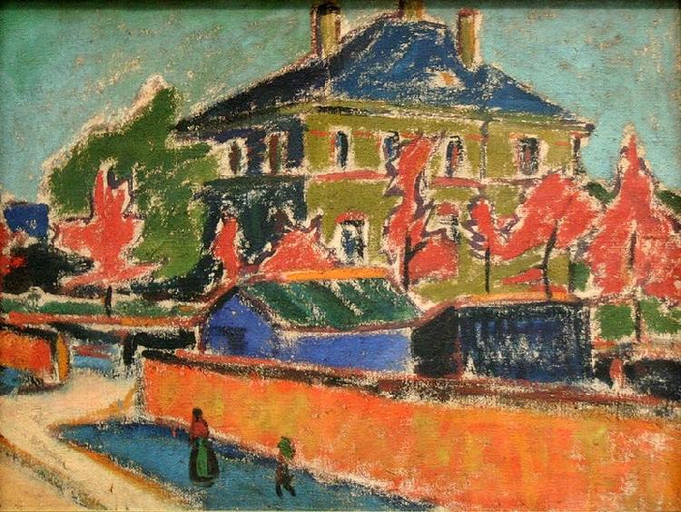Ernst Ludwig Kirchner Villa in Dresden Norge oil painting art